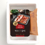 허브누리 허브누리 프리미엄 박수 갈비 한돈 돼지 저온숙성 캠핑 바베큐립 홈파티 수제 양념 국내산 4kg 1개