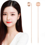로즈골드 미셀 서클 라운드 체인 롱 귀걸이 미셀 TR220