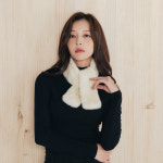 북미산 밍크 니팅 쁘띠 퍼머플러