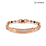 프로텍메디칼 RG 네오디움 건강팔찌 - 클로바 4 큐빅 팔찌