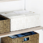 홈앤하우스 홈앤하우스 라탄 패턴 사각 바스켓 대