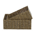 홈앤하우스 홈앤하우스 라탄 패턴 사각 바스켓 대