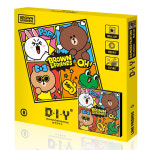 오너클랜 라인 프렌즈 카툰 캔버스 보석십자수 25x25 W95F27D
