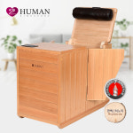 휴먼 휴먼사우나 큐브 2025년형 편백 히노끼 좌훈 족욕 스톤찜질 원적외선 반신욕기