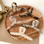 유니크 헤어 집게핀 대왕집게핀 올림머리 반묶음머리 퍼플마블