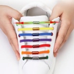 매듭없는 캡슐형 신발끈 2P 납작 탄력 운동화끈