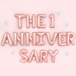파티팡 원팩 은박풍선세트 THE 1 ANNIVERSARY 로즈골드