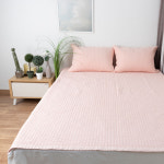 목화솜 80수 고밀도 순면 피그먼트 줄누빔 침대패드 QK Q 155X200