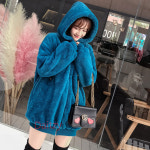 겨울 따뜻한 여성 후리스 집업후드 아우터 점퍼 자켓 2컬러
