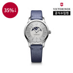 빅토리녹스 알리앙스 스몰 문페이즈 다이얼 레더 스트랩 시계 241832