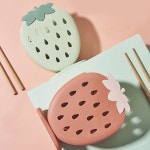 HND 귀여운 파스텔 딸기모양 수저통