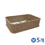 라탄디자인 소품바구니 6호 색상랜덤 책상바구니