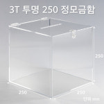 정사각 모금함 투명 250 3T 투표함 J2503DT