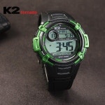 K2 tornado 월드타임 학생 방수 전자 남자 군인시계 K2-024-GR