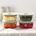 네오플램 피카글라스 반찬통세트 전자레인지용기 직사각 4개