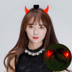 LED램프악마뿔머리띠 소형 파티용품 할로윈 축구응원 파티머리띠