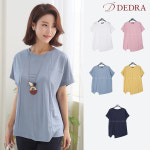 데드라 데드라 엄마옷 땡큐언발버튼티셔츠 50대 여성의류 60대 TBZ3537