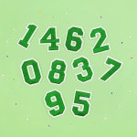 의류 패치 숫자 초록