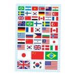 환타스틱스 쁘띠스티커 만국기 유치원 여러나라 활동 PS-22008