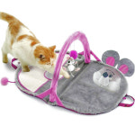 고양이 놀이터 장난감 매트 딸랑이 꼬리 놀이 방석 1개