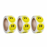 노란노랑 스마일 스티커 500개 3롤