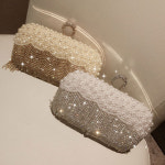 라쿤걸 큐빅진주장식 클러지백 SN0367