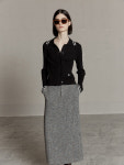 뮤제 MUSEE SOPHIA Tweed Wool Long Skirt