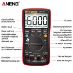 ANENG 디지털 멀티미터 AC DC 전류 전압 전문 Bluetooth 자동 범위 멀티메트로 True RMS 6000 카운트 테스터 AN9002