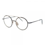 THOM BROWNE 톰브라운 공용 안경 동그란 안경테 티타늄 투브릿지 TB-108-A-BLK-GLD-50