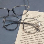 오각 심플 안경테 다크블루