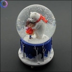 스노볼 회전 오르골 뮤직박스 -북극곰과 소녀