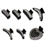 헤어 집게핀 큐빅 헤어핀 악세사리 머리핀 7종