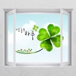 꾸밈 cd853-기분좋은하루 창문그림액자