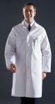 MEDLINE 남성용 프리미엄 전체 길이 코튼 랩 코트 44 MDT17WHT44
