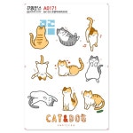 데코밍샵 tm132-꾸밈인스스티커 고양이시리즈02 데코소품인테리어용품홈갤러리디자인소품데코밍꾸밈