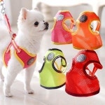 에어매쉬 가슴줄 하네스 세트 강아지 리드줄 그린-S