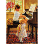 500피스 명화 직소퍼즐 피아노 치는 남매 PL647