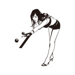 당구 유리 벽 그래픽 포인트 스티커