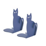북엔드 꼬리고양이 2개입 청색 도서관 책정리 MB-127