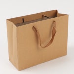 크라프트 무지 가로 직사각쇼핑백 무지쇼핑백 종이가방 중 쇼핑백