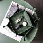 셀럽하우스 화장대 데스크 서랍 수납 정리함 가죽 트레이 소 그린