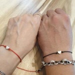 하트 커플 줄 매듭 소원 팔찌 발찌 1P
