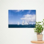 아트박스 꾸밈 pc855-폼아크릴액자58CmX38Cm 푸른바다와흰보트