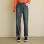 빼빼 여성용 스크래치워싱 일자 데님팬츠 28