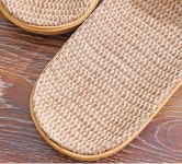 준캡 층간소음 통기성좋은 펑키리본 왕골슬리퍼 실내 C329 펑키리본그린 L