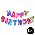 해피파티 생일 풍선 해피벌스데이 대 색상혼합