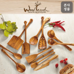 우드랜드 우드랜드 티크 나무 원목 사각 뒤집개 D-1 조리기구 우드식기