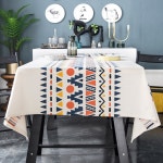 보헤미안 캠핑 빈티지 테이블보 식탁 코튼 린넨 아트 기하학 식탁보 거실 티 심플 덮개