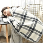 극세사 케이프담요 무릎담요 체크똑딱이 망토 블랭킷