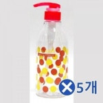 도트무니 펌프공병 500mlx5개 세제통 호텔디스펜서